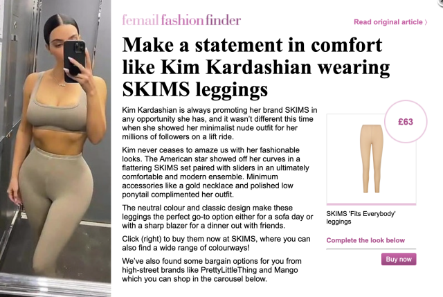 Make a statement in comfort like Kim Kardashian wearing SKIMS leggings –  Manuela Rio Tinto